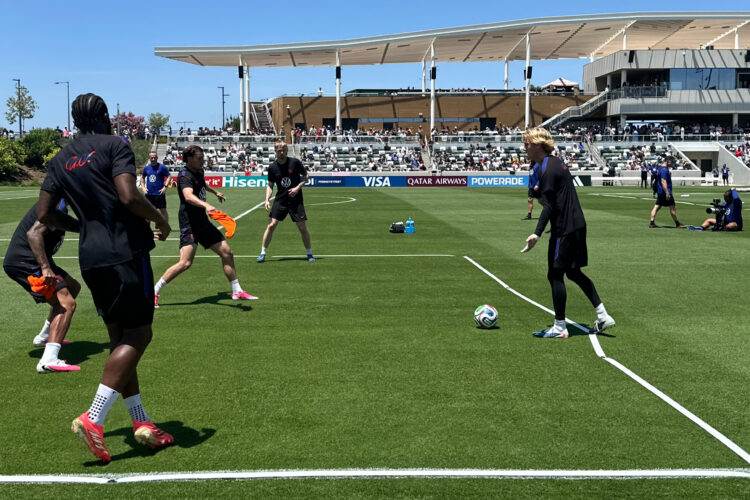 US soccer team team settles into its training base to begin work for World Cup